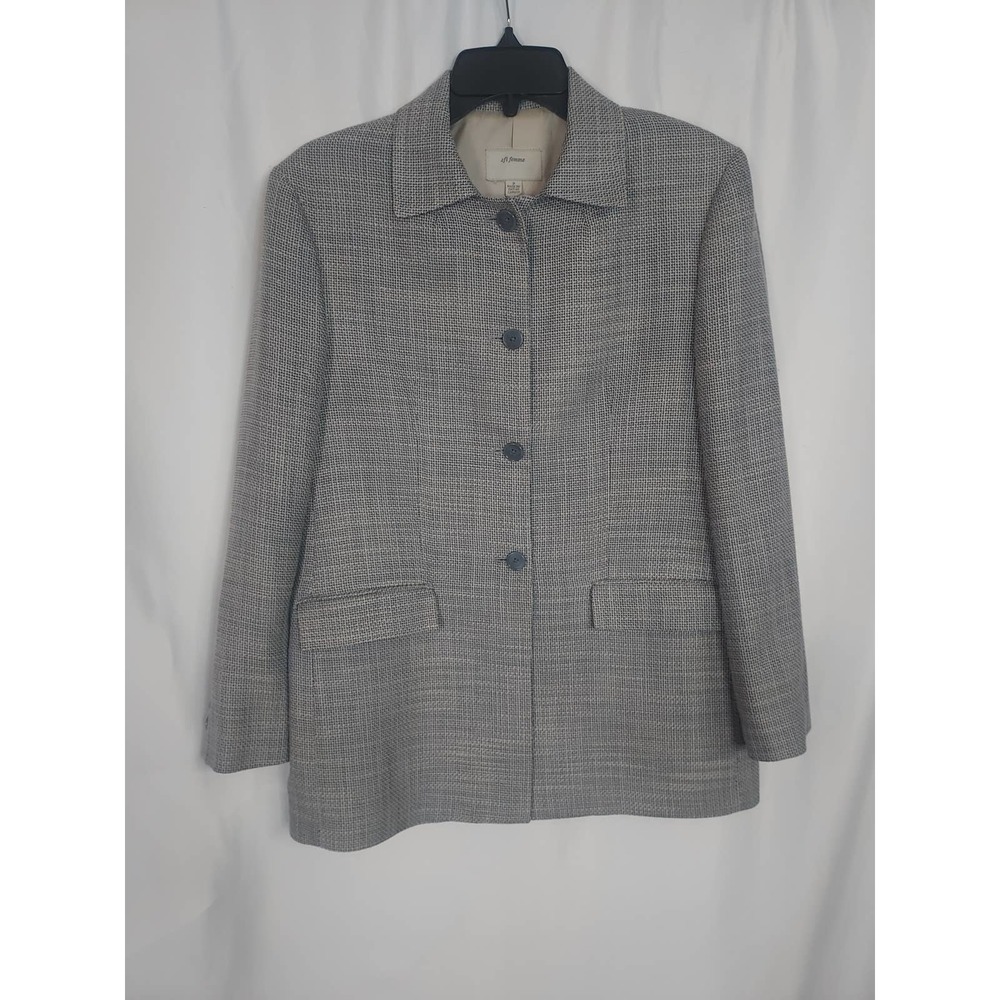 sfi femme pour Nordstrom Silk/Wool Blend Long Academia Blazer/Jacket Size 2